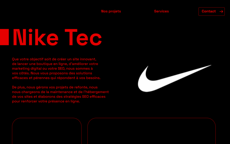 Maquette Page projet